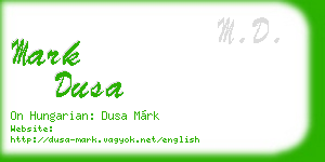 mark dusa business card