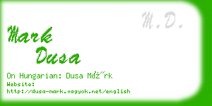 mark dusa business card